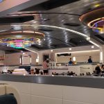 Crown of Corellia during lunch buffet showing seating area on Halcyon deck 4